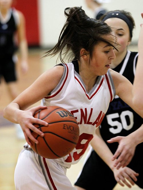 PHIL HOSSACK / WINNIPEG FREE PRESS - Glenlawn basketball star #19 Treyah Paquette in action Thursday. See Mike Sawatzky's story.  January 10, 2019