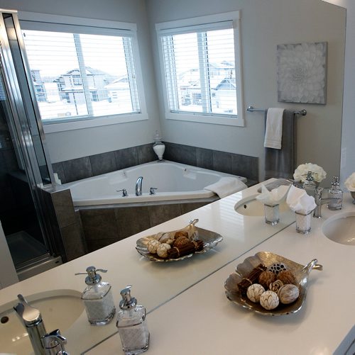 PHIL HOSSACK / WINNIPEG FREE PRESS - 383 Bonaventure Drive West in Bonavista, Master Bed Room ensuite. January 14, 2019
