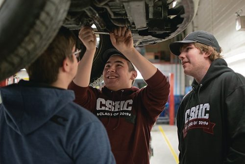 Canstar Community News Jan. 9 - Students in Collegé Sturgeon Heights Collegiate's automotive technology program are gaining hands-on experience because the garage is open to the public. (EVA WASNEY/CANSTAR COMMUNITY NEWS/METRO)