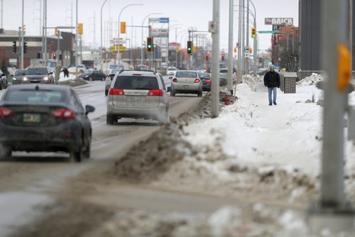 TREVOR HAGAN / WINNIPEG FREE PRESS
A sidewalk along St. James Street near Maroons Road, Monday, January 14, 2019.