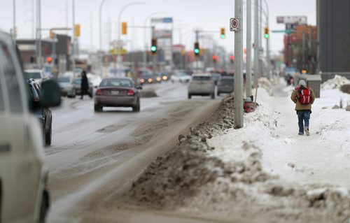 TREVOR HAGAN / WINNIPEG FREE PRESS
A sidewalk along St. James Street near Maroons Road, Monday, January 14, 2019.