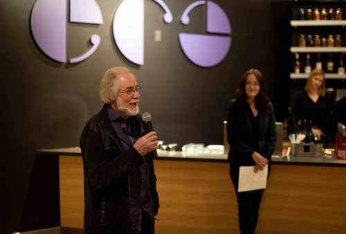 SUBMITTED PHOTO

Cliff Derksen shares a few words about his experiences with the justice system and the impact he has already seen with the establishment of Candace House at the second annual Candace House dining experience fundraiser, Eat, Drink and Be Giving, at ERA Bistro in the Canadian Museum for Human Rights on Nov. 18, 2018. (See Social Page)