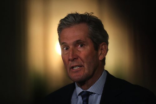 TREVOR HAGAN / WINNIPEG FREE PRESS
Premier Brian Pallister addresses media at the Manitoba Legislative Building, Monday, January 21, 2019.