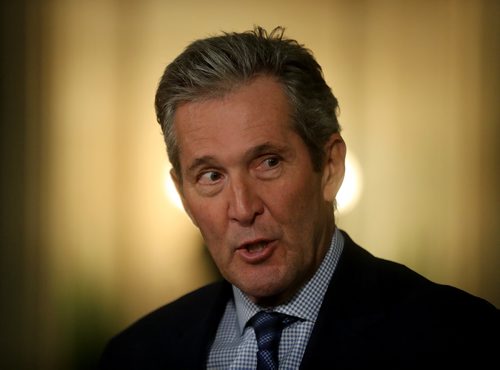 TREVOR HAGAN / WINNIPEG FREE PRESS
Premier Brian Pallister addresses media at the Manitoba Legislative Building, Monday, January 21, 2019.