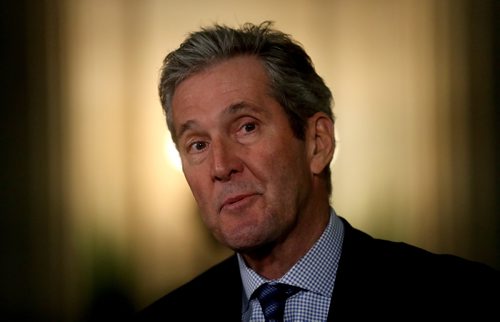 TREVOR HAGAN / WINNIPEG FREE PRESS
Premier Brian Pallister addresses media at the Manitoba Legislative Building, Monday, January 21, 2019.