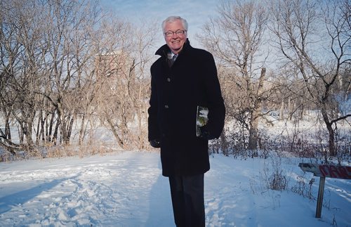Canstar Community News Jan. 23, 2019 -Rick Frost, CEO of the Winnipeg Foundation, is pictured in Fort Rouge Park, not far from where a proposed pedestrian and cycling bridge would be built, connecting to McFadyen Park. The Winnipeg Foundation has announced $5 million in support for two City of Winnipeg capital projects (the bridge and the City of Winnipeg archives) as part of its centennial celebration. The foundation hopes the grant will entice the City to move the bridge higher up its list of priorities. (DANIELLE DA SILVA/SOUWESTER/CANSTAR)