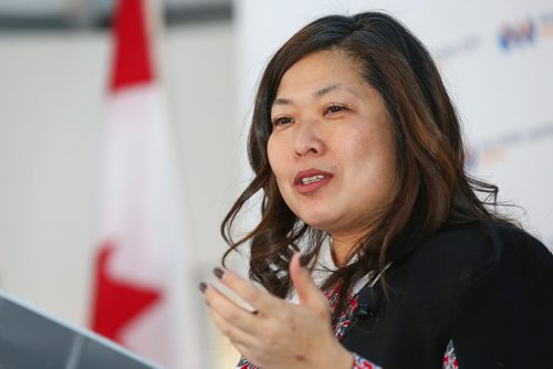 MIKE DEAL / WINNIPEG FREE PRESS
MP Mary Ng, Minister of Small Business and Export Promotion during a breakfast event hosted by World Trade Centre Winnipeg at the Assiniboine Park Pavilion Tuesday morning.
190122 - Tuesday, January 22, 2019.