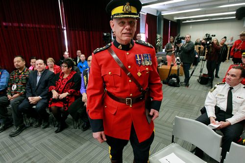 PHIL HOSSACK / WINNIPEG FREE PRESS - RCMP Assistant Commissioner Scott Kolody at a press conference for Eagle Feathers at "D" Division went through ceremony preparing them to be placed in Detachments across Manitoba. Alex Paul story. - January 7, 2019.