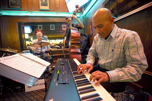 JASON HALSTEAD / WINNIPEG FREE PRESS

L-R: Ken Taylor, Julian Bradford and Mike Manny of the Mike Manny Trio perform at Nine Circles Community Health Centres Crimson & Cocktails: A World AIDS Day Mixer on Nov. 29, 2018, at Bailey's Restaurant & Lounge in the Exchange District. The band was sponsored by Gimli's Ship & Plough Tavern. (See Social Page)