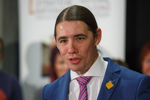 MIKE DEAL / WINNIPEG FREE PRESS
Robert-Falcon Ouellette, Member of Parliament for Winnipeg Centre during a federal Government funding announcement related to a new housing project with the University of Winnipeg Community Renewal Corporation.

190123 - Wednesday, January 23, 2019.