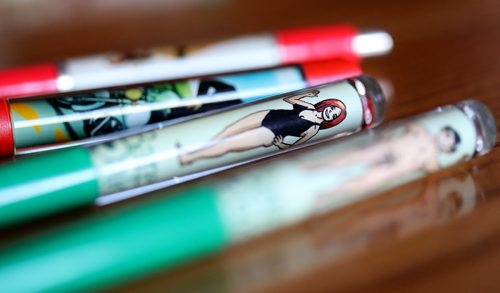 TREVOR HAGAN / WINNIPEG FREE PRESS
Some "tip and strip" pens. Debbie Carriere owns one of the largest collections of floaty pens in the world, Thursday, January 24, 2019. for dave sanderson intersection
