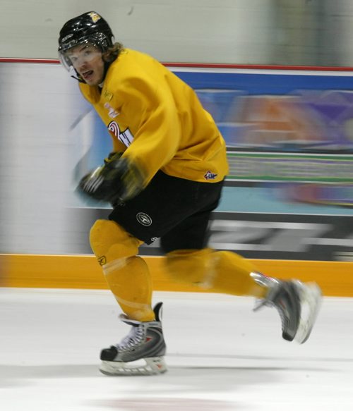 Brandon Sun Jay Fehr speeds past during a Wheat Kings team practice, Monday afternoon at Westman Place. (Colin Corneau/Brandon Sun)