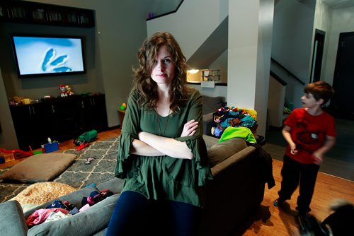 PHIL HOSSACK / WINNIPEG FREE PRESS - Angela Taylor and her son Liam, she's the creator of Inspire Community Outreach (which helps families/children with complex needs). See Jessica's story. January 31, 2019