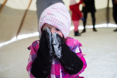 MIKAELA MACKENZIE / WINNIPEG FREE PRESS
Isabella Cadotte, two, eats snow in the teepee at Heritage Day at the St. Norbert Community Centre in Winnipeg on Saturday, Feb. 2, 2019.
Winnipeg Free Press 2018.