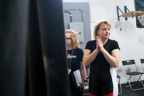 MIKAELA MACKENZIE / WINNIPEG FREE PRESS
Tricia Kell waits to do her bench press at Brickhouse Gyms fourth annual powerlifting competition, Manitoba's largest powerlifting competition to date, in Winnipeg on Saturday, Feb. 2, 2019.
Winnipeg Free Press 2018.