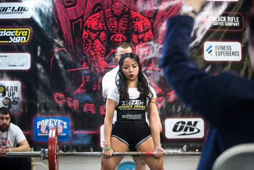 MIKAELA MACKENZIE / WINNIPEG FREE PRESS
Vicky Bui does her deadlift at Brickhouse Gyms fourth annual powerlifting competition, Manitoba's largest powerlifting competition to date, in Winnipeg on Saturday, Feb. 2, 2019.
Winnipeg Free Press 2018.