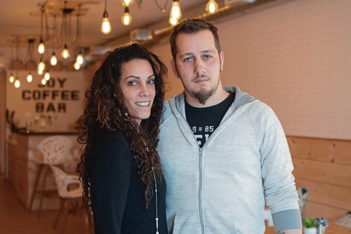 Canstar Community News Jan. 29 - Alex Meron Gamili and his wife Shani have built Charleswood's Joy Coffee Bar from the ground up. (EVA WASNEY/CANSTAR COMMUNITY NEWS/METRO)