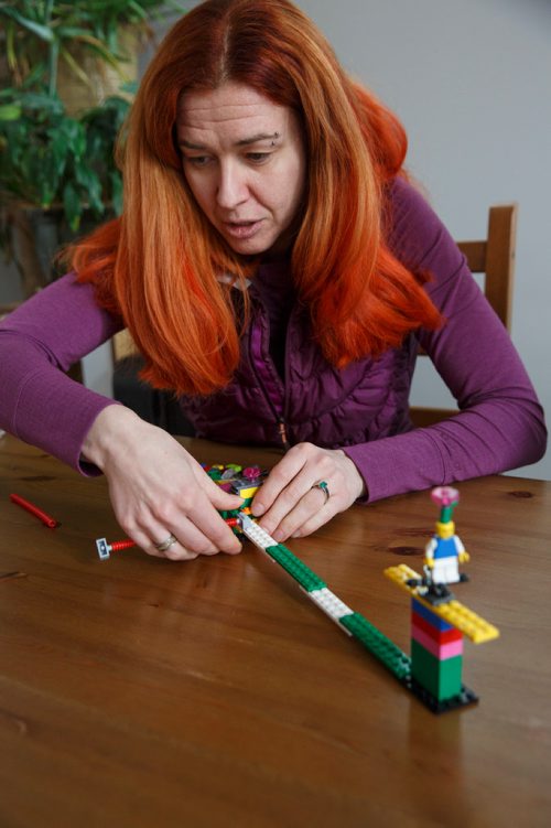 MIKE DEAL / WINNIPEG FREE PRESS
Kristen Klassen and Darrell Cole are some of the only certified trainers in North America for Lego Serious Play. Thats right. There is a detailed methodology of using Lego to challenge assumptions and thinking processes and to understand, trust, and draw upon the co-creative capacities of the group. is also a certified trainer. They are doing a public demo at the Millennium Library later this month.
190205 - Tuesday, February 05, 2019.