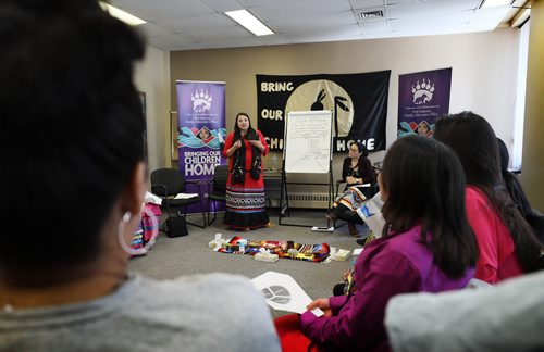 RUTH BONNEVILLE / WINNIPEG FREE PRESS

Photo of women taking Red Road Healing class course at First Nations Family Advocate office. 

Profile on Cora Morgan, Assembly of Manitoba Chiefs First Nations Family Advocate and services at the centre. 


Saturday special, In the wake of the explosive CFS Facebook video, which she helped shed light on. Profile piece on her role? What's her background? Why does the Assembly of Manitoba Chiefs have its own dedicated advocate?

Photos of Healing classes, children at office, indigenous cultural items and portraits of Morgan at AMC First Nations Family Advocate office Wednesday. 


See story by Jessica Botelho-Urbanski
Manitoba Legislature Reporter

Feb 6, 2019
