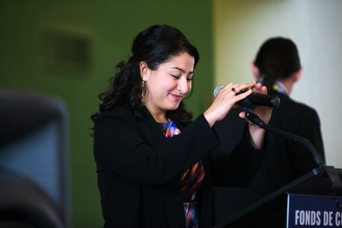 MIKAELA MACKENZIE / WINNIPEG FREE PRESS
Maryam Monsef, Minister for Women and Gender Equality, announces a commemoration fund for Missing and Murdered Indigenous Women and Girls (MMIW) in Winnipeg on Thursday, Feb. 7, 2019. The Government of Canada is investing $10 million into the fund over two years, which will support commemorative initiatives that contribute to healing, increasing public awareness, and honouring MMIW across the country.
Winnipeg Free Press 2019.