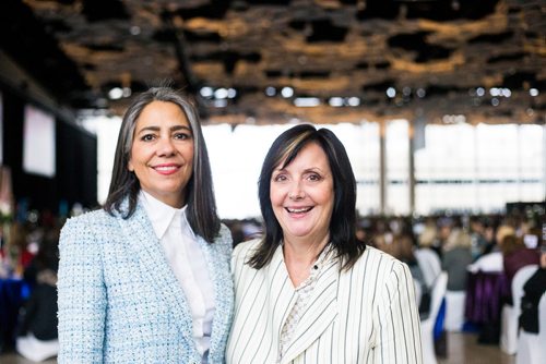 MIKAELA MACKENZIE / WINNIPEG FREE PRESS
Mary Jane Loustel Maillet Brownscombe (left) and Marina James, SheDay organizers, at the women leaders event at the RBC Conference Centre in Winnipeg on Thursday, Feb. 7, 2019.
Winnipeg Free Press 2019.