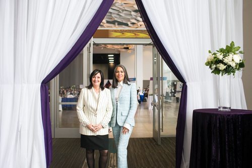 MIKAELA MACKENZIE / WINNIPEG FREE PRESS
Marina James (left) and Mary Jane Loustel Maillet Brownscombe, SheDay organizers, at the women leaders event at the RBC Conference Centre in Winnipeg on Thursday, Feb. 7, 2019.
Winnipeg Free Press 2019.