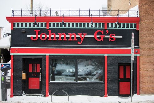 MIKAELA MACKENZIE / WINNIPEG FREE PRESS
Johnny G's restaurant, the site of a double homicide earlier the week, in Winnipeg on Friday, Feb. 8, 2019.
Winnipeg Free Press 2019.