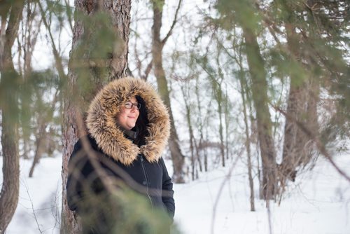 MIKAELA MACKENZIE / WINNIPEG FREE PRESS
Jessica Swan, who experiences eco-anxiety (a situation where some people become so concerned about climate change and what we are doing to the environment that it effects their mental health) poses for a portrait on her property just outside of Winnipeg on Monday, Feb. 11, 2019. Jessica had a week-long anxiety attack after the IPCC climate change report came up last year and had to seek treatment.
Winnipeg Free Press 2019.