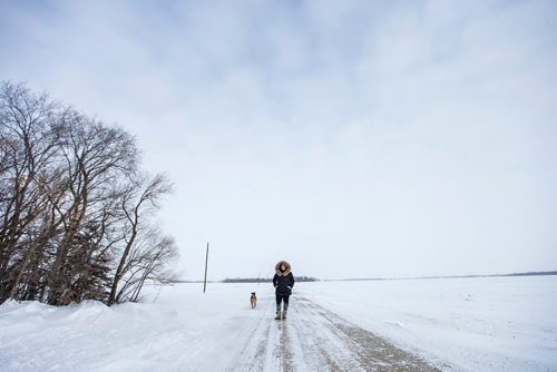 MIKAELA MACKENZIE / WINNIPEG FREE PRESS
Jessica Swan, who experiences eco-anxiety (a situation where some people become so concerned about climate change and what we are doing to the environment that it effects their mental health) poses for a portrait on her property just outside of Winnipeg on Monday, Feb. 11, 2019. Jessica had a week-long anxiety attack after the IPCC climate change report came up last year and had to seek treatment.
Winnipeg Free Press 2019.