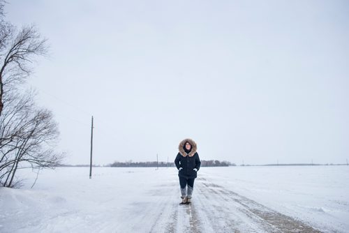 MIKAELA MACKENZIE / WINNIPEG FREE PRESS
Jessica Swan, who experiences eco-anxiety (a situation where some people become so concerned about climate change and what we are doing to the environment that it effects their mental health) poses for a portrait on her property just outside of Winnipeg on Monday, Feb. 11, 2019. Jessica had a week-long anxiety attack after the IPCC climate change report came up last year and had to seek treatment.
Winnipeg Free Press 2019.