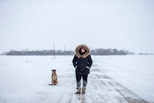 MIKAELA MACKENZIE / WINNIPEG FREE PRESS
Jessica Swan, who experiences eco-anxiety (a situation where some people become so concerned about climate change and what we are doing to the environment that it effects their mental health) poses for a portrait on her property just outside of Winnipeg on Monday, Feb. 11, 2019. Jessica had a week-long anxiety attack after the IPCC climate change report came up last year and had to seek treatment.
Winnipeg Free Press 2019.