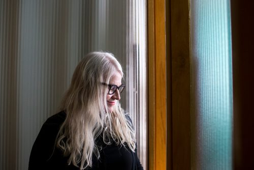 MIKAELA MACKENZIE / WINNIPEG FREE PRESS
Esyllt Jones, history professor at St Johns College and expert on the Spanish Influenza of 1918, poses for a portrait in her office in Winnipeg on Tuesday, Feb. 12, 2019.
Winnipeg Free Press 2019.