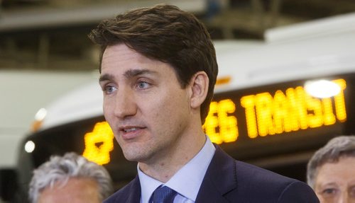 MIKE DEAL / WINNIPEG FREE PRESS
Prime Minister Justin Trudeau says he was surprised and disappointed by Jody Wilson-Raybould's resignation Tuesday during a funding announcement at Winnipeg Transits Fort Rouge Garage complex late Tuesday afternoon.
190212 - Tuesday, February 12, 2019.