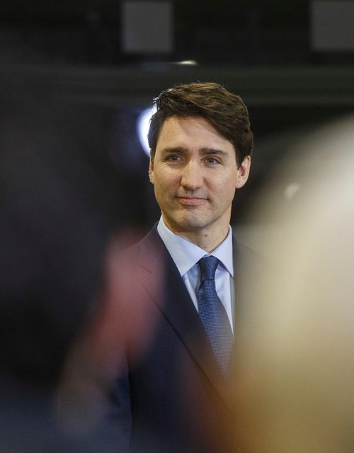 MIKE DEAL / WINNIPEG FREE PRESS
Prime Minister Justin Trudeau says he was surprised and disappointed by Jody Wilson-Raybould's resignation Tuesday during a funding announcement at Winnipeg Transits Fort Rouge Garage complex late Tuesday afternoon.
190212 - Tuesday, February 12, 2019.