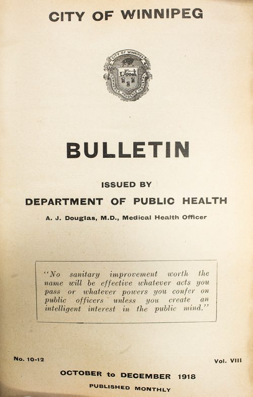 MIKAELA MACKENZIE / WINNIPEG FREE PRESS
Charts and graphs in the 1918 annual report of the Health Department at the City of Winnipeg Archives in Winnipeg on Wednesday, Feb. 13, 2019.
Winnipeg Free Press 2019.