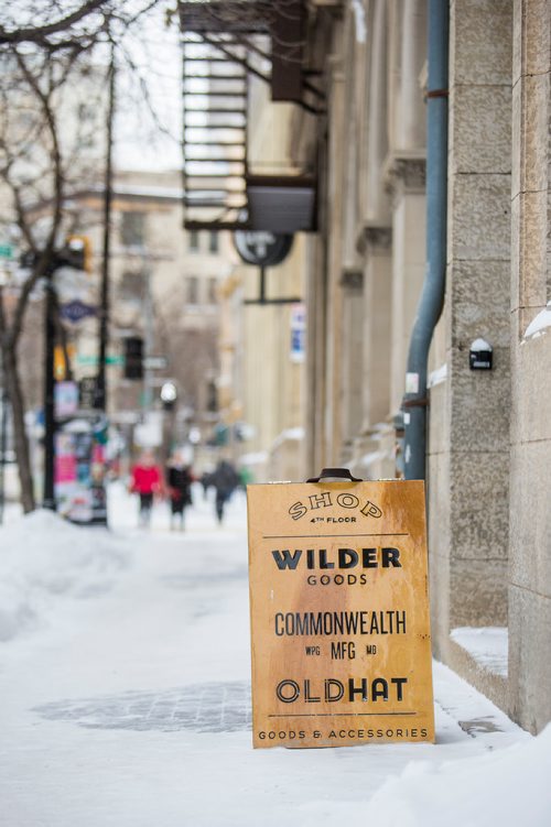 MIKAELA MACKENZIE / WINNIPEG FREE PRESS
Wilder Goods, Commonwealth Manufacturing, and Oldhat share a retail and workshop space in the exchange district in Winnipeg on Friday, Feb. 8, 2019.
Winnipeg Free Press 2019.