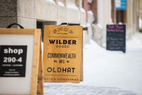 MIKAELA MACKENZIE / WINNIPEG FREE PRESS
Wilder Goods, Commonwealth Manufacturing, and Oldhat share a retail and workshop space in the exchange district in Winnipeg on Friday, Feb. 8, 2019.
Winnipeg Free Press 2019.