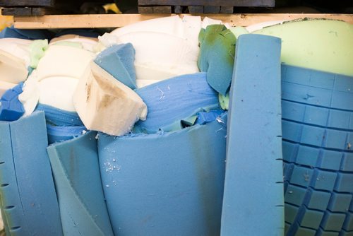 MIKAELA MACKENZIE / WINNIPEG FREE PRESS
Foam stripped from mattresses at Mother Earth Recycling in Winnipeg on Wednesday, Feb. 13, 2019.
Winnipeg Free Press 2019.