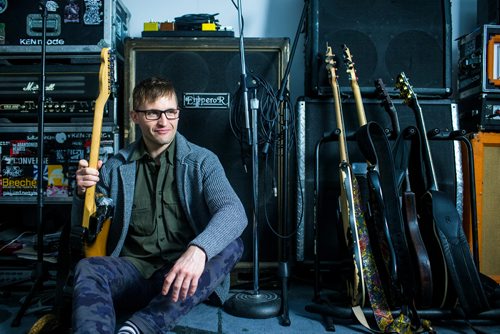 MIKAELA MACKENZIE / WINNIPEG FREE PRESS
Jesse Matthewson, guitarist and vocalist in the band Ken Mode, poses in his rehearsal space in Winnipeg on Thursday, Feb. 14, 2019. The band is difficult to nail down stylistically, but Matthewson describes their sound as metallic hard-core influenced noise-rock.
Winnipeg Free Press 2019.
