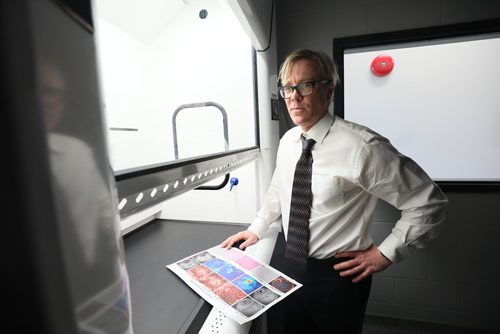 RUTH BONNEVILLE / WINNIPEG FREE PRESS


Photo of Dr. C. Ron Geyer, PhD  Department of Pathology and Laboratory Medicine at the University of Saskatchewan in Saskatoon, after he held a press conference talking to the media about how his research team has developed a new way to fight glioblastoma, a specific type of brain cancer, by producing synthetic antibodies that target cancer-associated proteins and also help with early diagnosis to  fight cancer and other diseases, at press conference at the Université de Saint-Boniface Thursday. 

Dr. Geyer was the featured speaker at the Foodfare Winnipeg Police Service Half Marathon kickoff on Thursday, as runners aim to break through the $2 million mark in fundraising. 

See Alex Paul story. 

Feb 14, 2019
