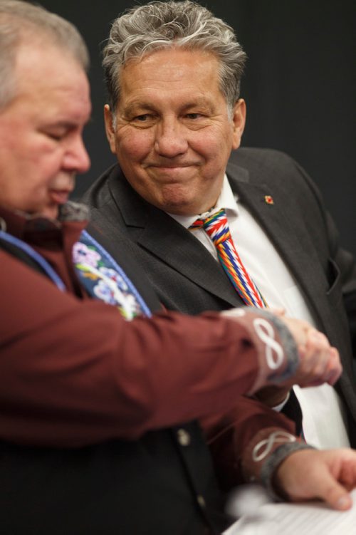 MIKE DEAL / WINNIPEG FREE PRESS
Dan Vandal federal MP for Saint-Boniface-Sain-Vital talks after the announcement by MMF president David Chartrand of the launch of the Metis First Time Home Purchase Program at the MMF Head Office Friday morning.
190215 - Friday, February 15, 2019.