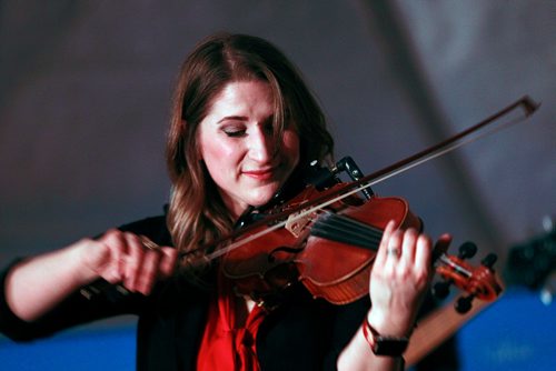 PHIL HOSSACK / WINNIPEG FREE PRESS - Festival Fiddler Dominique Dupuis opened up festivities onstage  at the 50th Festival du Voyageur Friday night. February 15, 2019