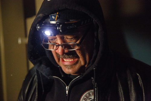 MIKE DEAL / WINNIPEG FREE PRESS
Bear Clan Patrol co-founder James Favel takes media on a tour of the Indian and Métis Friendship Centre the morning after a Bear Clan Patrol noticed that one of the buildings doors was open. When they entered they discovered it had been robbed and gutted. The building had been closed and without power some time.
190216 - Saturday, February 16, 2019.