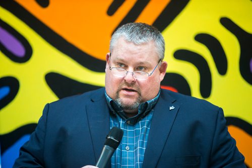 MIKAELA MACKENZIE / WINNIPEG FREE PRESS
Kevin Teneycke, Nature Conservancy of Canada Regional Vice-President for Manitoba, announces a land donation near Riding Mountain National Park, which will protect grasslands, lakes and wetlands, at the Forks in Winnipeg on Monday, Feb. 18, 2019.
Winnipeg Free Press 2019.