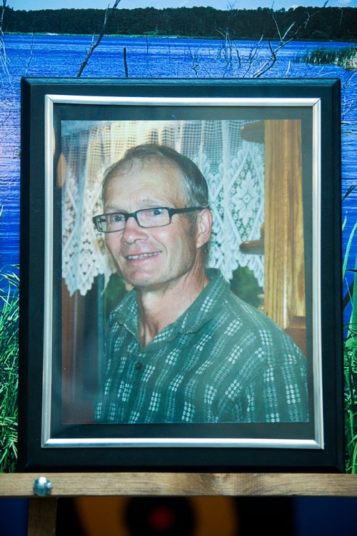 MIKAELA MACKENZIE / WINNIPEG FREE PRESS
A picture of Bob Mickelson, whose family announced a land donation near Riding Mountain National Park in his memory, at a press conference at the Forks in Winnipeg on Monday, Feb. 18, 2019.
Winnipeg Free Press 2019.