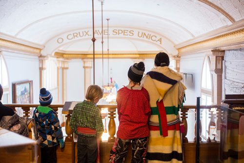 MIKAELA MACKENZIE / WINNIPEG FREE PRESS
Kids watch the fiddle players from the top balcony at Riel Day activities at Le Musée de Saint-Boniface Museum in Winnipeg on Monday, Feb. 18, 2019.
Winnipeg Free Press 2019.