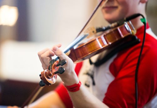 MIKAELA MACKENZIE / WINNIPEG FREE PRESS
Miguel Sorin fiddles at Riel Day activities at Le Musée de Saint-Boniface Museum in Winnipeg on Monday, Feb. 18, 2019.
Winnipeg Free Press 2019.