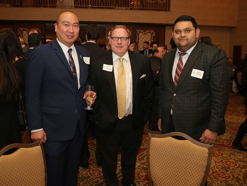JASON HALSTEAD / WINNIPEG FREE PRESS

L-R: Jon Reyes (MLA for St. Norbert), Scott Fielding (Manitoba Finance Minister) and Madhur Sharma at the Future Leaders of Manitoba's (FLM) 11th annual awards ceremony on Jan. 24, 2019, at the Fort Garry Hotel. (See Social Page)