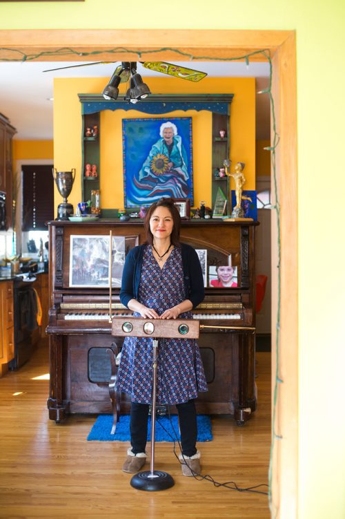 MIKAELA MACKENZIE / WINNIPEG FREE PRESS
Alt-folk musician Keri Latimer poses for a portrait with her theremin in Winnipeg on Tuesday, Feb. 19, 2019.
Winnipeg Free Press 2019.