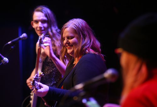 TREVOR HAGAN / WINNIPEG FREE PRESS
Erin Lebar at Girls Rock Adult Camp at the Park Theatre, Sunday, February 17, 2019.